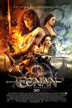 Jason Momoa and Cast Autographed Conan the Barbarian 27x40 Movie Poster