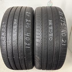 2 Tires 275 40 21 Continental Crosscontact Rx High Tread No Repairs 