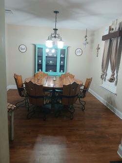 Large heavy handmade dining room table