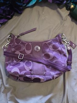 Authentic purple coach handbag