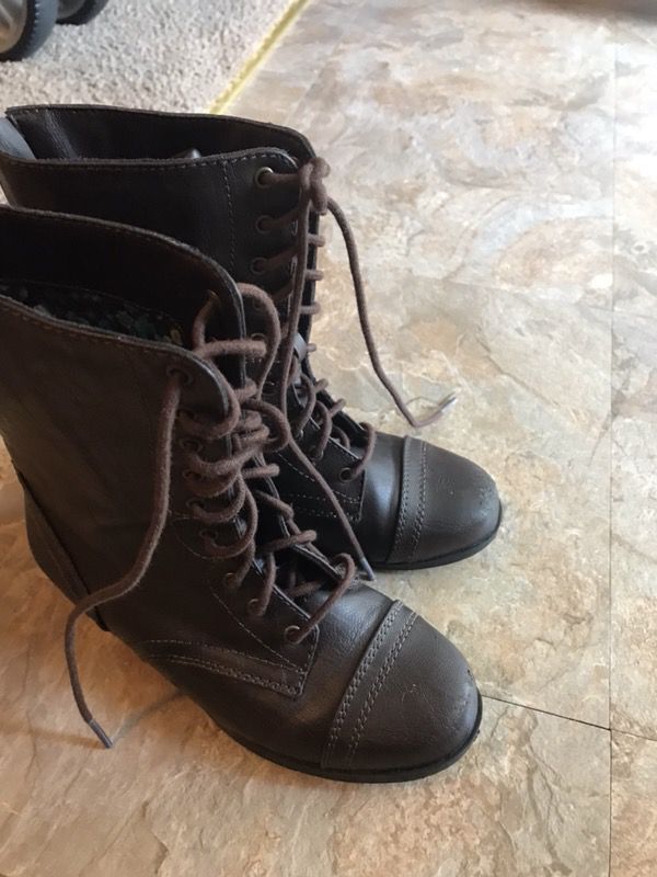 Girls Combat boots size 2