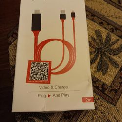 New Two Set (Red& White)HDTV Cable