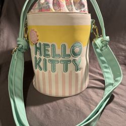 Sanrio Loungefly  Hello Kitty “Cup O' Kitty” crossbody bucket bag