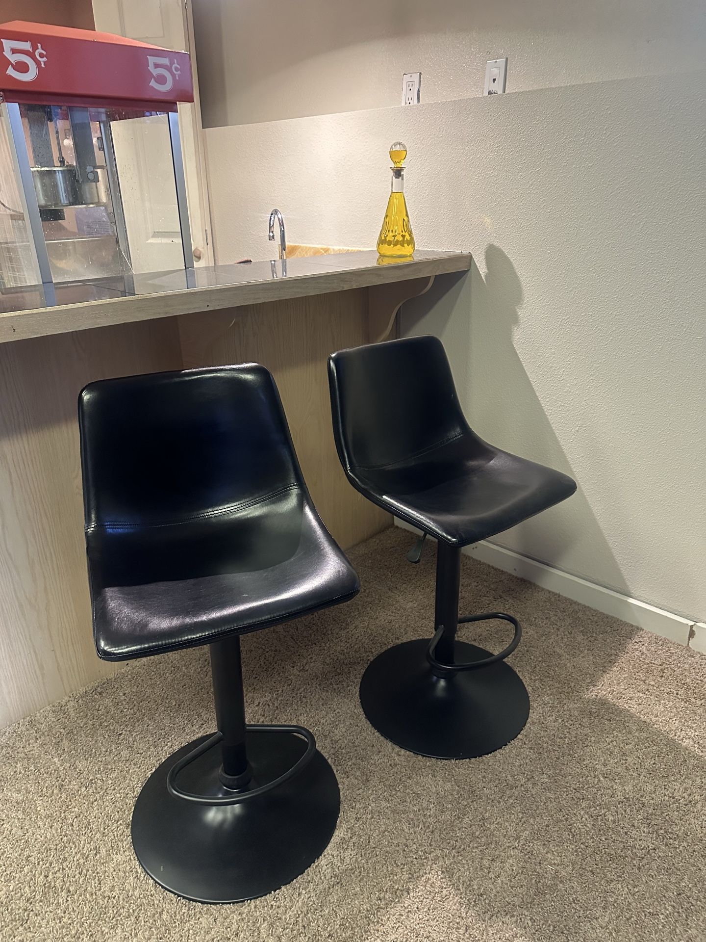 Black bar stool
