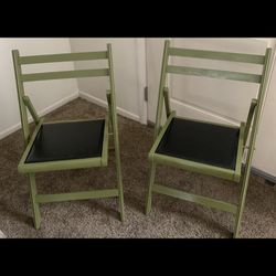 DARLING FAUX LEATHER SOLID WOOD FOLDABLE CHAIRS