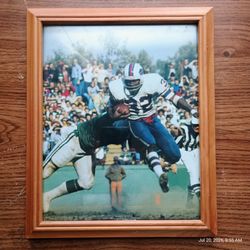 Vintage 1970s O.J. Simpson Buffalo Bills Framed 8x10 photo