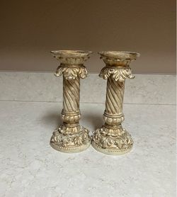 Set De 2 Porta Velas De Home Interiors 9 1/2 Tall