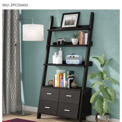 Ladder Bookcase With Drawers