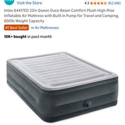 Intex 22 Inches Queen Inflatable Air Mattress 