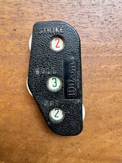 Vintage Wilson Baseball Umpire Strike / Ball / Out Counter – Made in USA