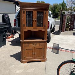 Antique Display Cabinet For A Corner