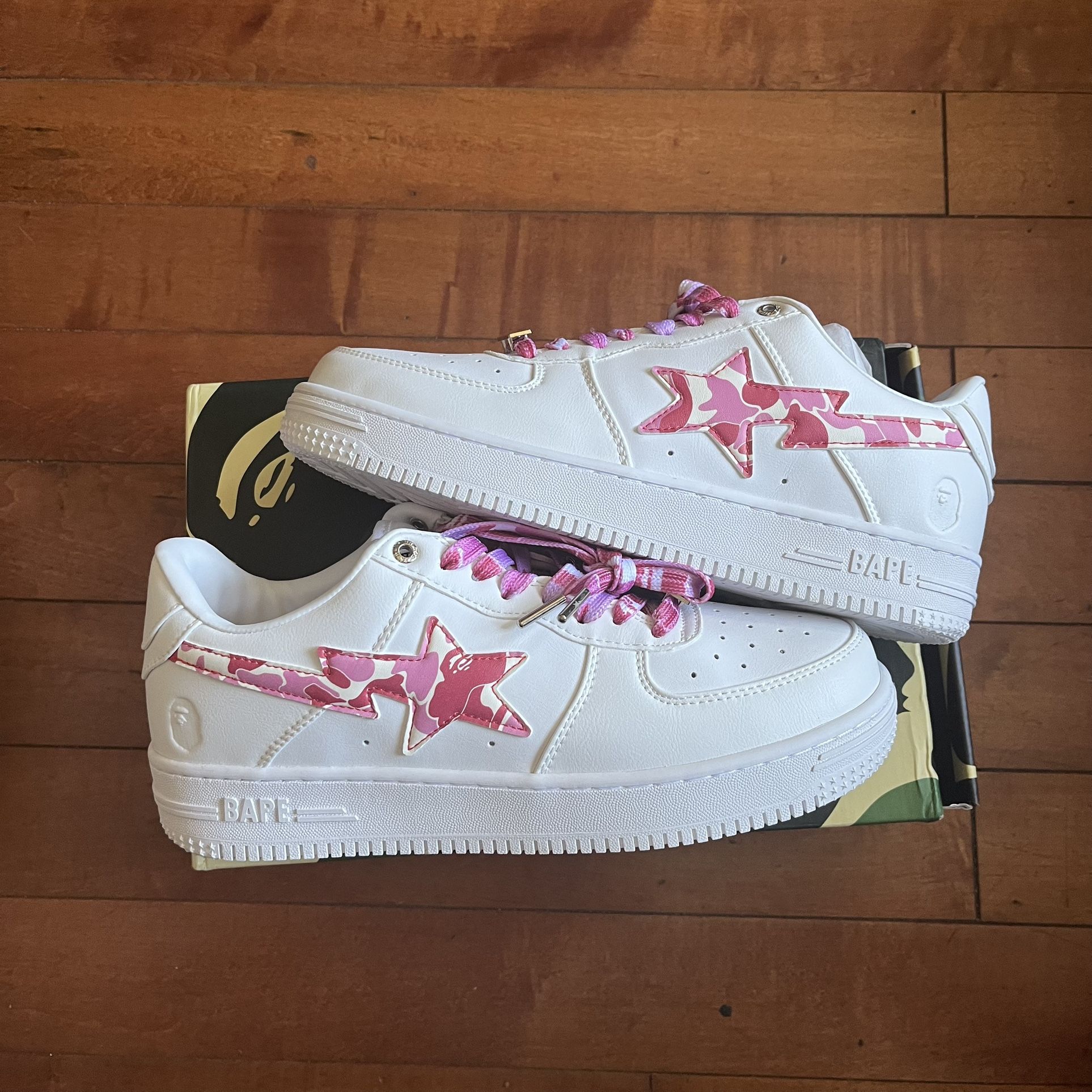 Pink Bape Sta Sneaker A BATHING APE® Bape Sta Bapesta ABC Pink