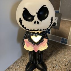 Nightmare Christmas Jack Skellington Lightup Halloween Blow Mold Figurine 15"