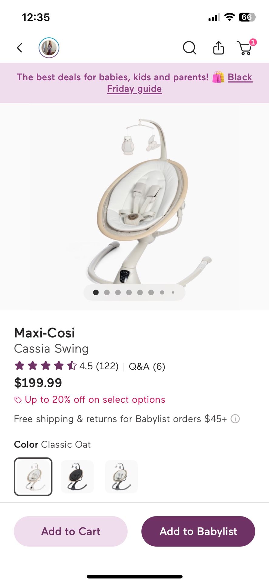 Maxi-Cosi Cassia Baby Swing EUC