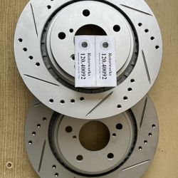 MDX Odyssey Passport Pilot Ridgeline Front Premium Drill Slot Rotors Ceramic Pads