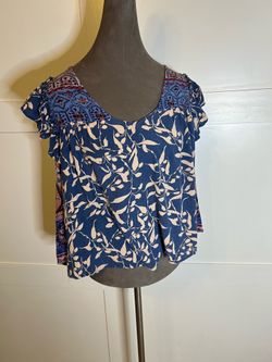 BOHO top with ruffle sleeves