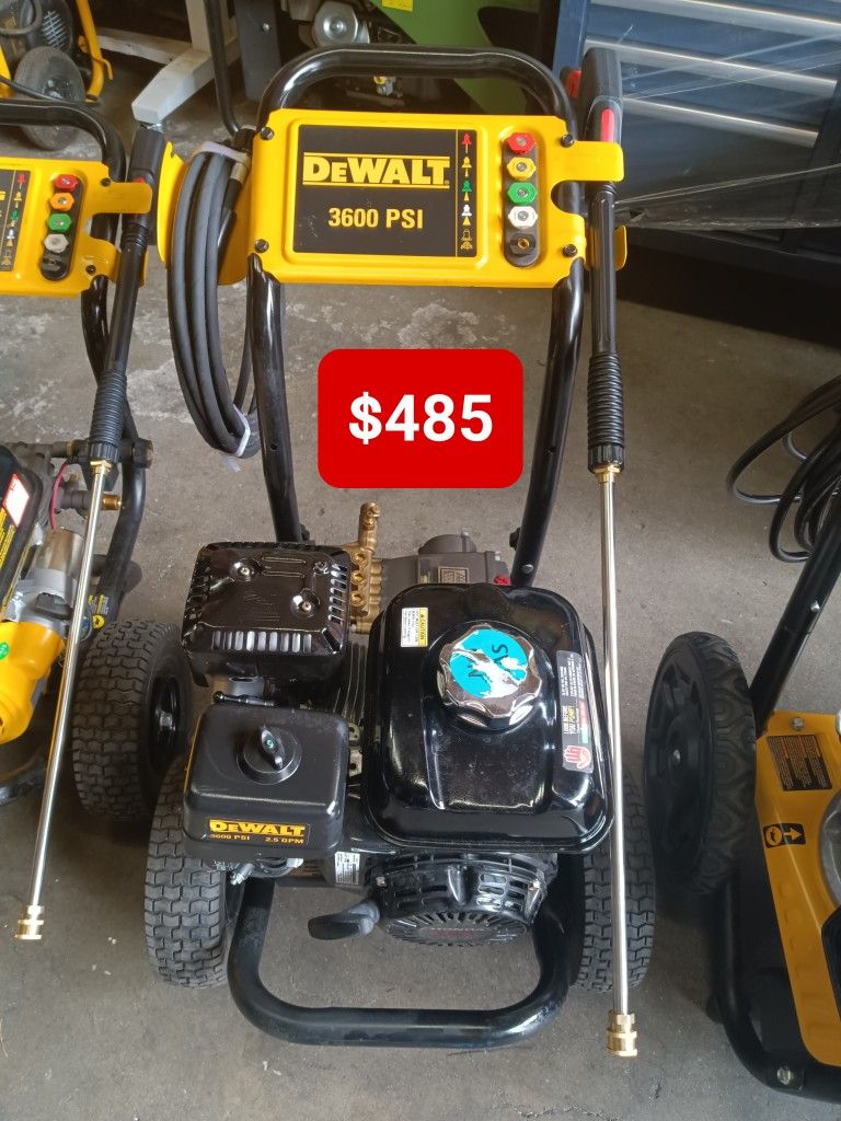 DEWALT GAS PRESURE WASHER 3600 PSI HONDA INGINE 