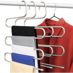 Stainless Steel Clothes / Pants / Scarf Hanger | Closet Storage Organizer