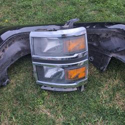 Driver Side Headlight Chevy Silverado 2014