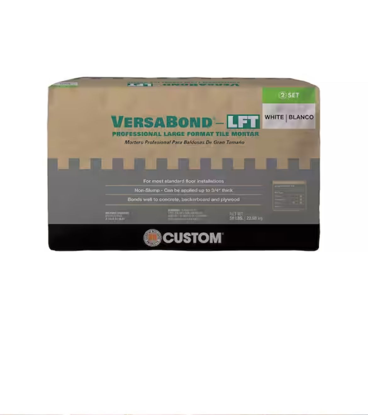 4 Bags of VersaBond-LFT 50 lb. White Fast-Setting Medium Bed Mortar for Large Format Tile and Stone