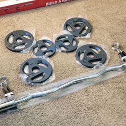 Brand New Olympic Weight Set with Curl Bar