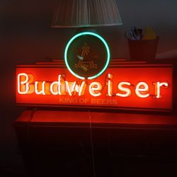 Vintage Neon Budweiser Sign