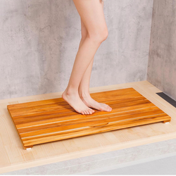 31 x 20 in Teak Shower Mat