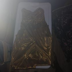 Gold Strapless One Piece 