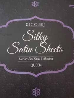 Silky Satin Sheets Queen Sized by Decolure