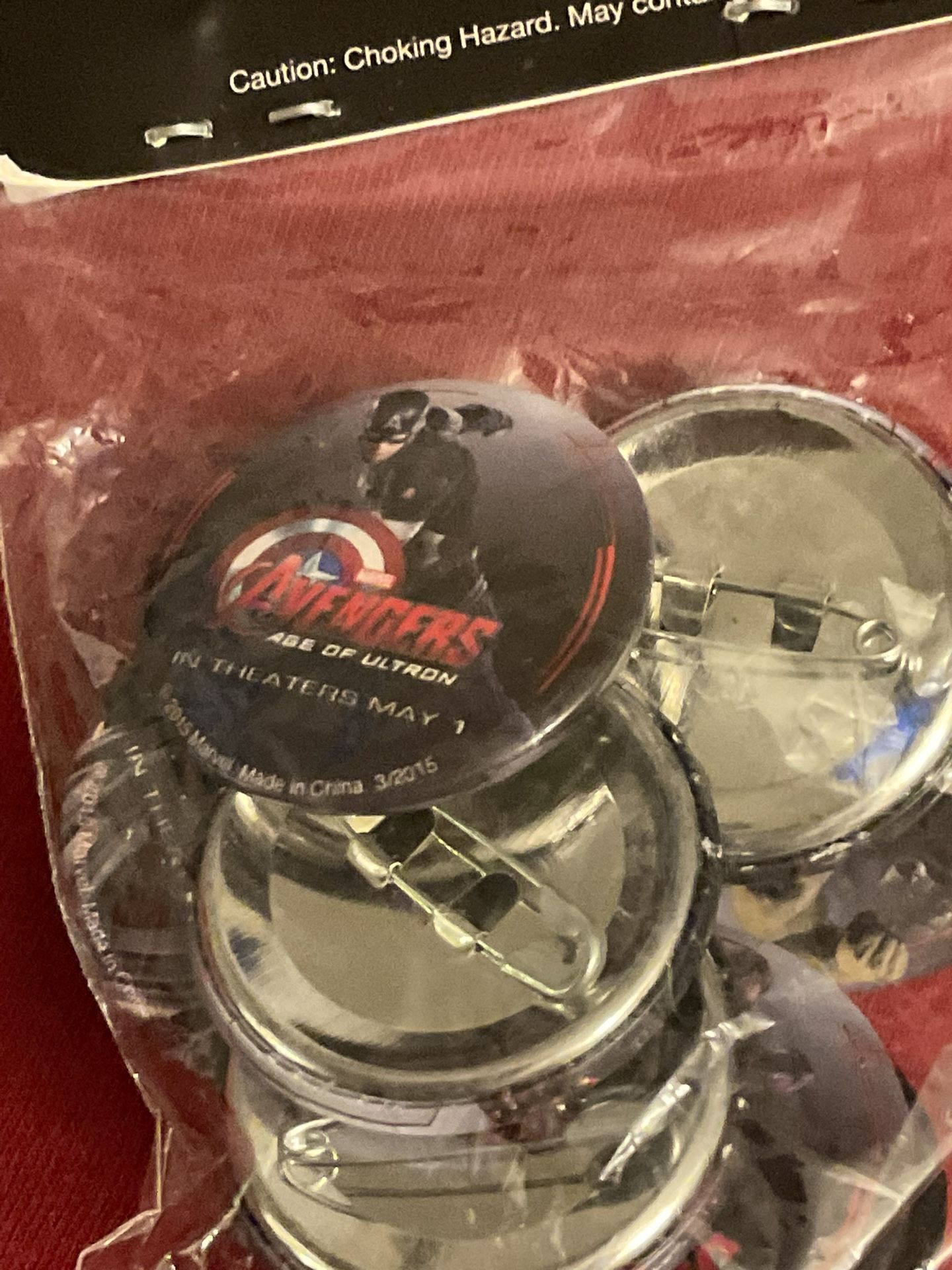 Disney Marvel Avengers Age of Ultron May 1 2015 Theater Promo Pins 8 Count