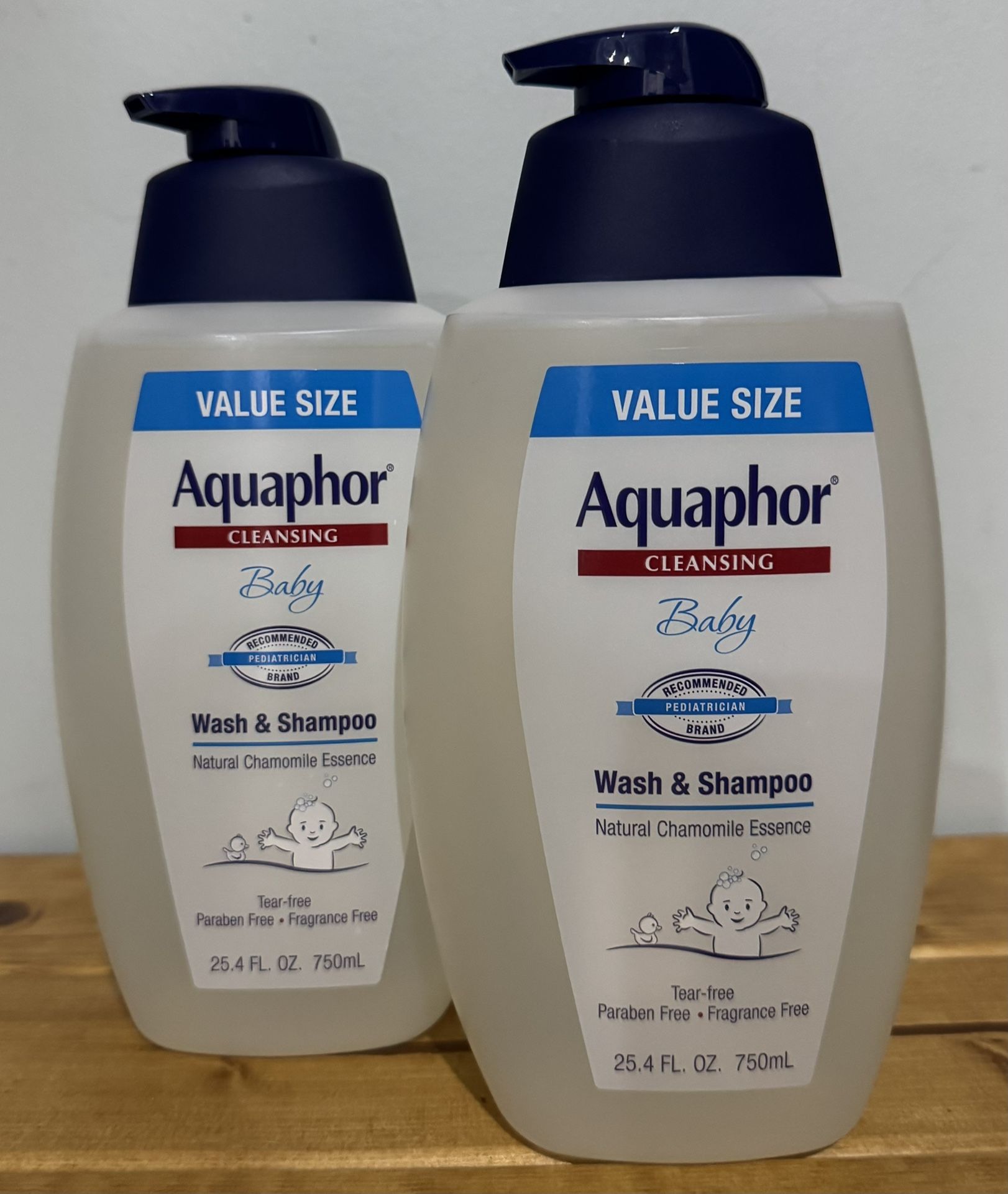 Aquaphor Baby Wash and Shampoo, Unscented, 25.4oz, 2ct
