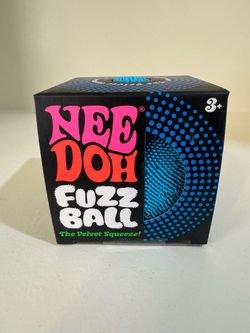 NeeDoh The Fuzzball Velvet Squeeze Blue