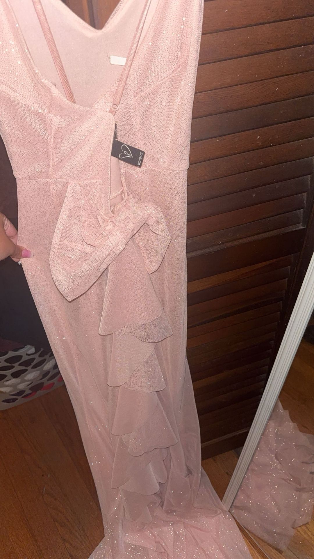 Pink Glittery Prom Dress