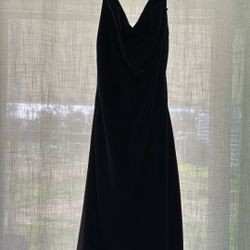 Black Silk Long Dress