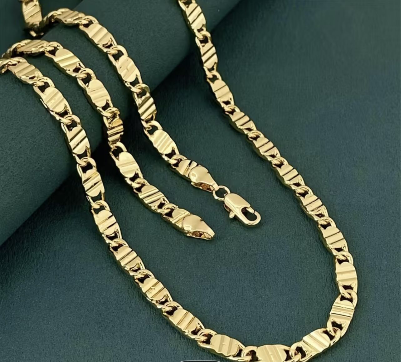 18kt Semi Fine Ladies Flat Necklace…new