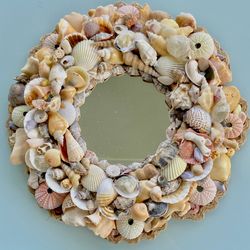 12”handmade Shell Mirror