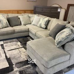 Ardsley Pewter Sectional 4 Piece Ashley 