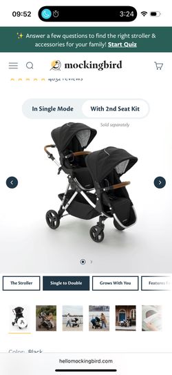 Hello mockingbird Double Stroller With Accessories