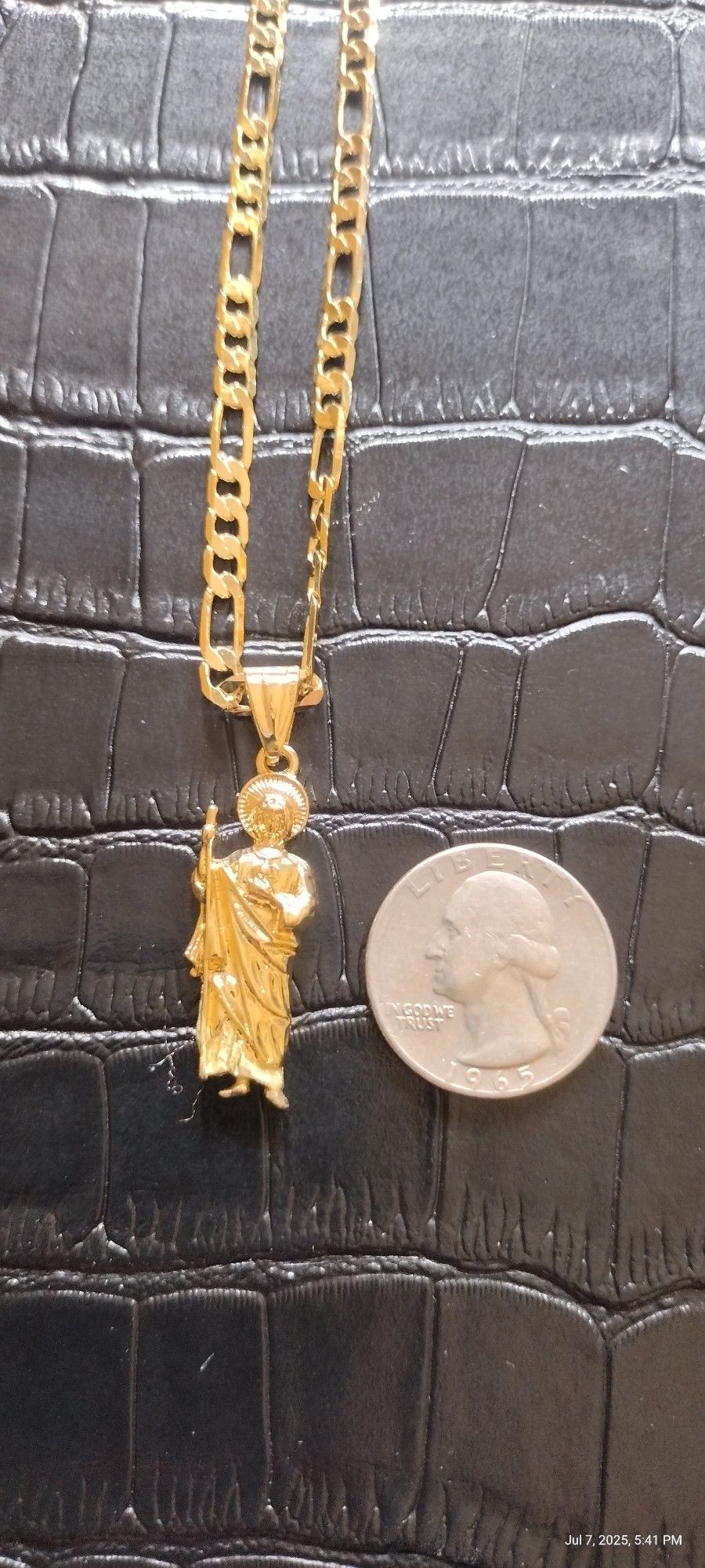 Small Religious Pendant And Chain Set