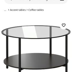 IKEA Glass Coffee Table 
