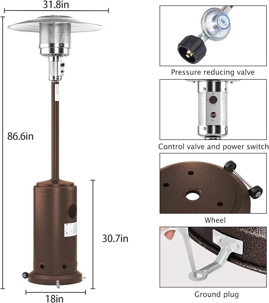 48000 BTU Patio Heater Propane Heater Patio Heaters Propane Stainless