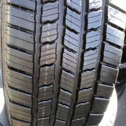 SET OF FOUR TIRES LT 245/75/17 MICHELIN SEMI NEW 95%TREAD LIFE $400 PRICE INCLUDES PROFESSIONAL ISTALATION AND TAX