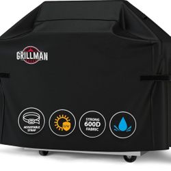 Black BBQ grill cover