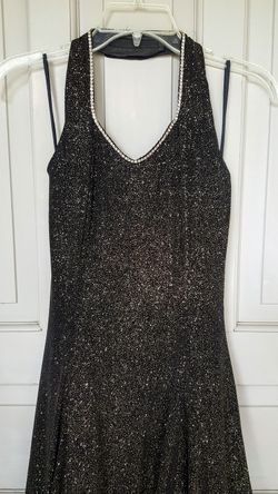 Evening Dress size 7/8 Glitter dress black/ gold see all pictures