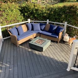 Frontgate Outdoor Sectional Dining Set