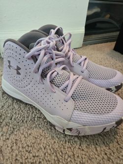 Purple Under Amour Basketball Shoe