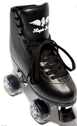 BLACK SKATES BY ANGEL SKATES SIZE 9