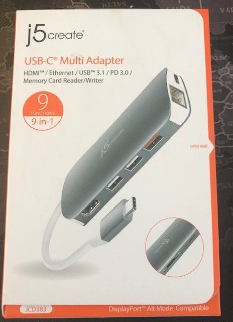 j5create USB-C 9-in-1 Multi Adapter Multi Adapter