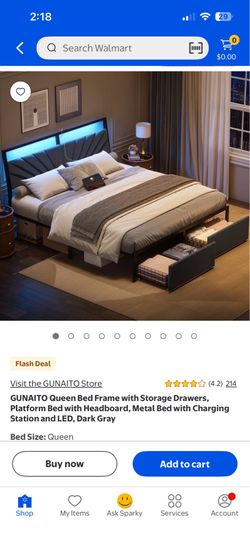 Queen sized bed frame