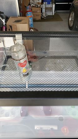 10 gallon aquarium With mesh top and water bottle